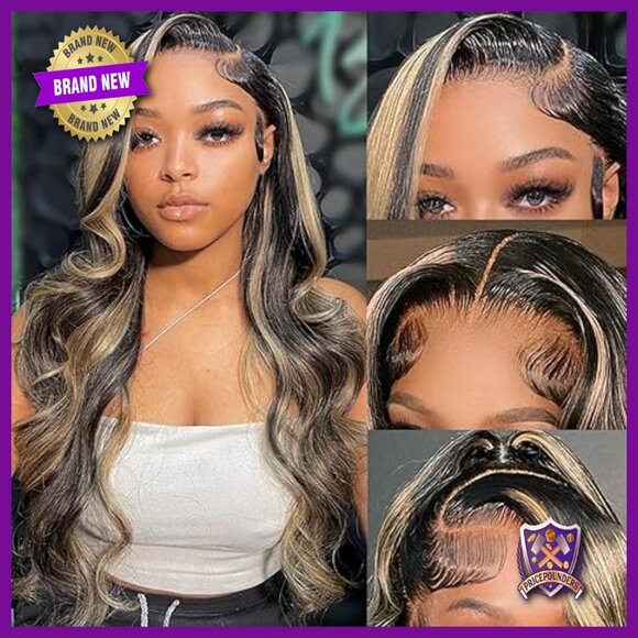 13x6 Lace Front Wig Human Hair Body Wave Pre Plucked HD Transparent